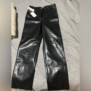 Wilfred Black Leather Trousers